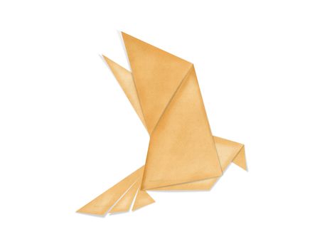 colorful origami birds make from recycle paper