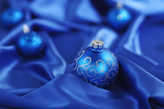  blue christmas card macro close up