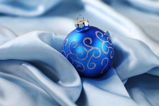  blue christmas card macro close up