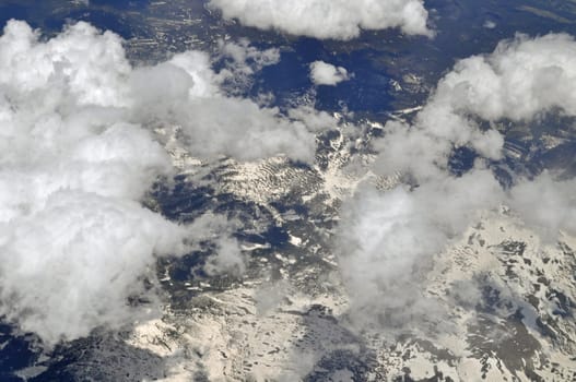 Ariel Mountain Cloud View