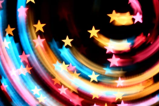 abstract disco  colored stars motion background