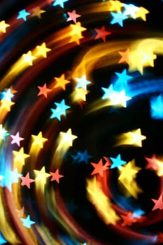 abstract disco  colored stars motion background