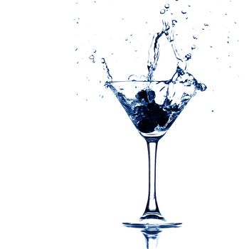 martini glass splash bar background