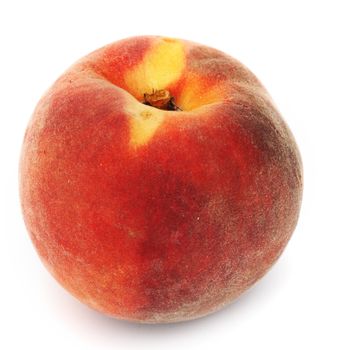 one peach isolated on white