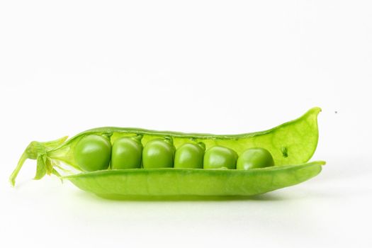 peas isolated on white background macro close up