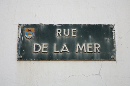 Signboard in the street in Calais