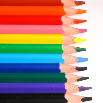 color pencil pallete macro close up