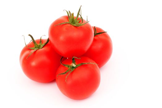 tomato pile isolated on white