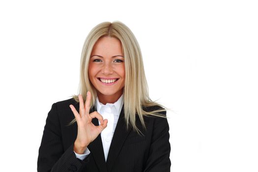 business woman portrait isolated close up