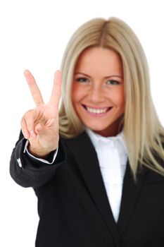 business woman portrait isolated close up