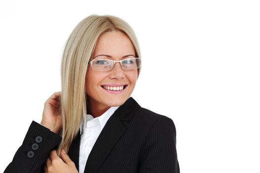 business woman portrait isolated close up