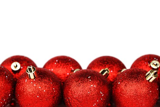 red christmas ball isolated on white background