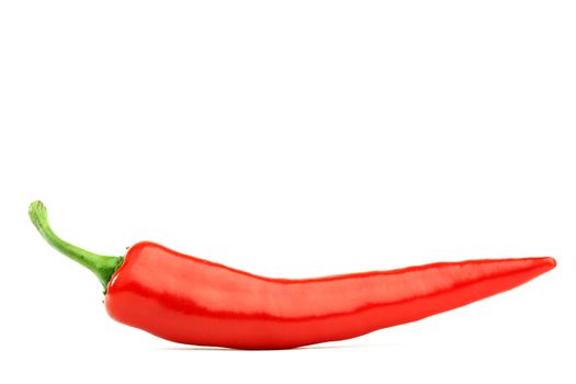 red hot chili pepper isolated on white