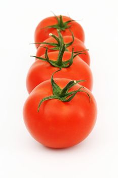 tomato isolated on white close up
