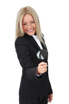 business woman search portrait isolated close up