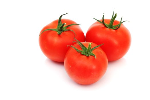 tomato pile slice isolated on white