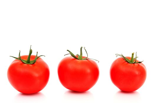 tomato pile slice isolated on white