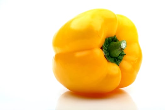 yellow paprika isolated on white