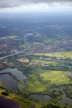 Aerial view of the West side of London