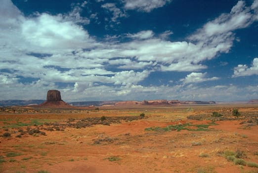 Monument Valley with clouds