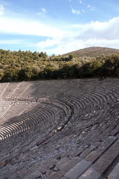 ancient greek theater of epidauros in peloponnesos famus landmarks