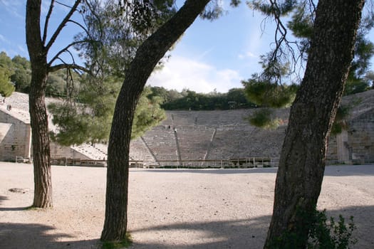 ancient greek theater of epidauros in peloponnesos famous landmarks