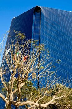 View of modern skyscraper in Dubai, UAE