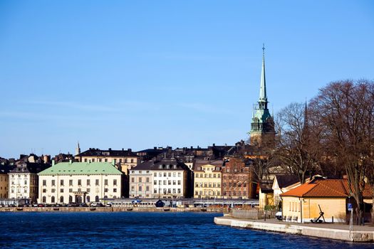 Classical view of winter Stockholm City