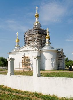orthodox temple with sky at background