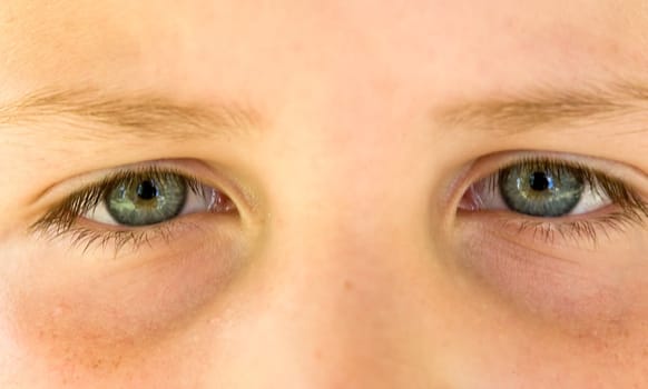 Portrait of the boy - eyes close up