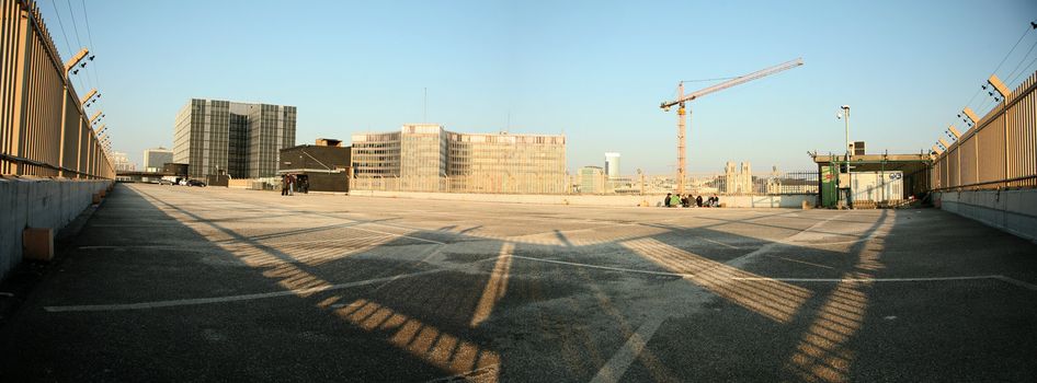 Panoramic Parking in downtown Brussels