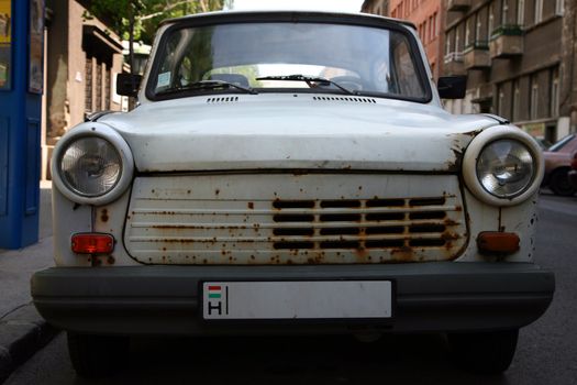 Old car of the socialism in Eastern Europe 'Trabant' 