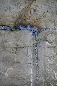 Detail of the western wall - Jerusalem
