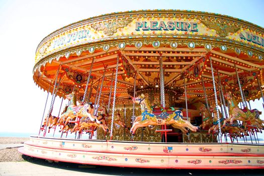 Merry-go-round on Brighton beach