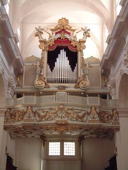 Majestic old organ in Dubrovnik cathedral