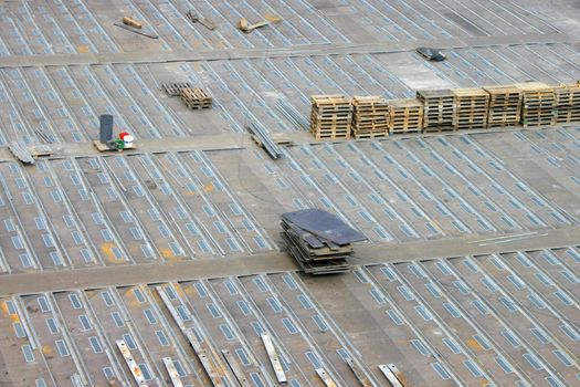 Temporary wood floor in the arena of Verona - Italy