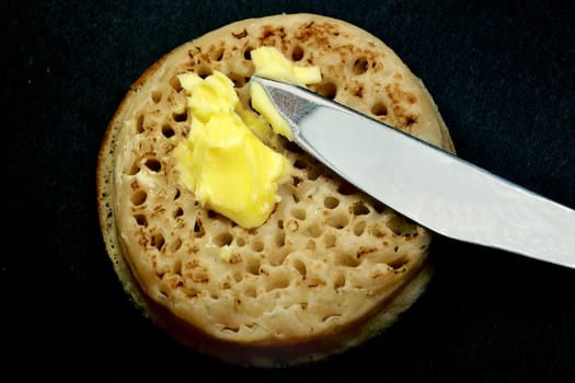 toasted muffin with butter