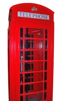 traditional english red telephone box