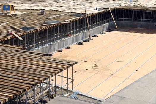 Temporary wood floor in the arena of Verona - Italy