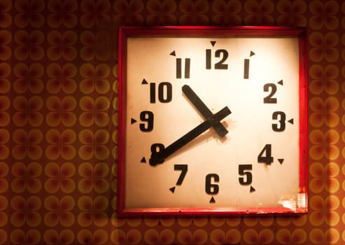 old clock on retro background