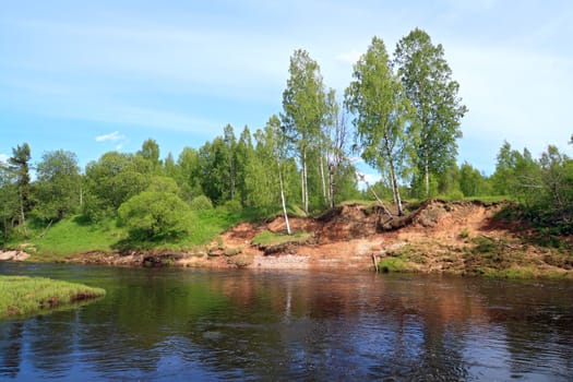 steep coast on small river