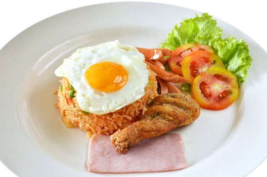 American style breakfast set, fried rice 