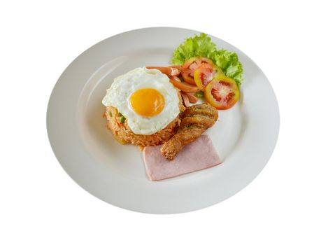 American style breakfast set, fried rice 