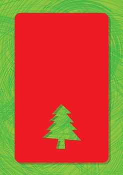 Greeting for text with christmas tree background