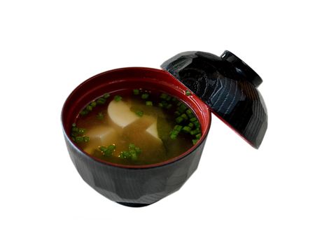 A bowl of miso soup , Japanese Food