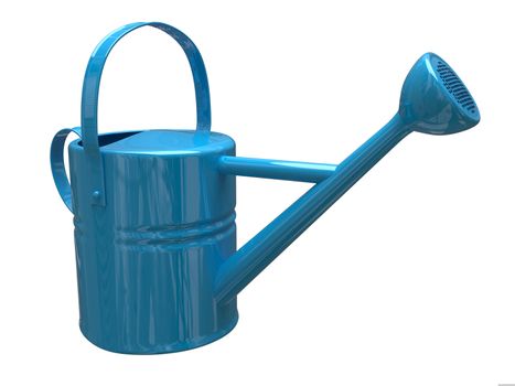 Garden watering can painted isolated on a white background