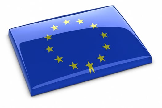 European Union Flag. Clipping path included.