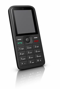 Generic Mobile Phone. Clipping path included.