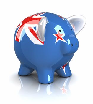 Piggy Bank - New Zealand (Isolated)