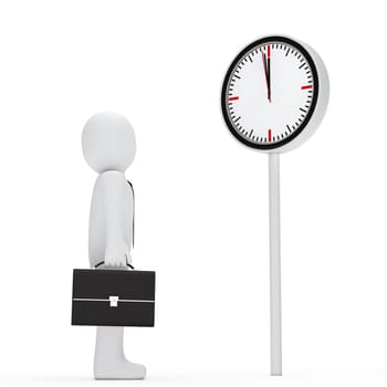 3d business briefcase stand for a clock